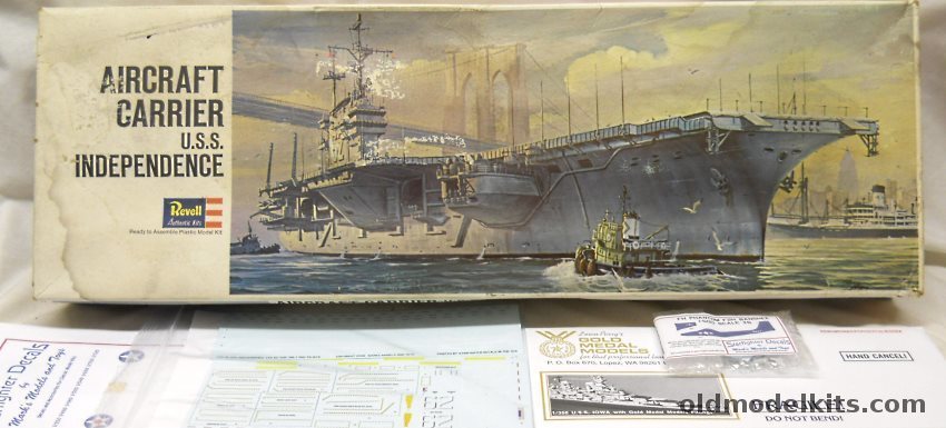 Revell 1/542 USS Independence CV-62 Aircraft Carrier With Gold Medal PE Super Detail Set / Starfighter Ships Decal Set / Starfighter Resin F2H Banshee (6) With Decals, H359 plastic model kit